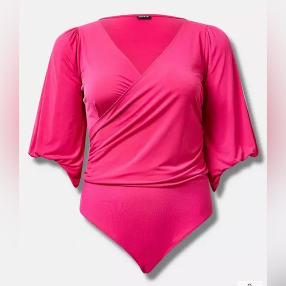 torrid Tops - NWT Torrid 5 Studio Knit Surplice Long Sleeve Bodysuit, 5X